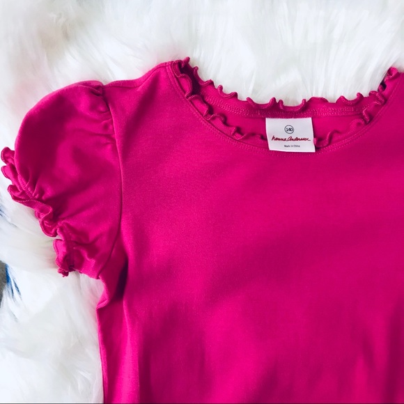 Ruffle Dress Pink. Girls. Hanna Anderson. Size 140 - Picture 3 of 5